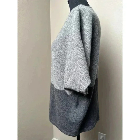Riviera Cashmere Gray/Gray Short Sleeve Sweater SZ SM - Picture 5 of 6